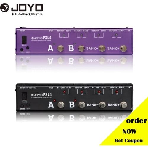JOYO PXL4 Guitar Effect Pedal 4 Loop Programmable Grouping System Effect Pedal Looper Switcher Router Pedal Control