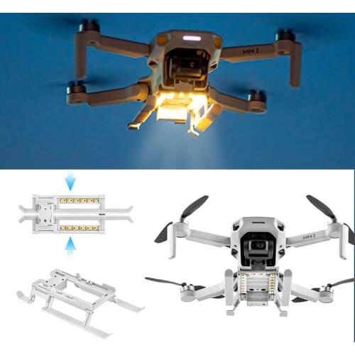 Night Lights Landing Gear For DJI MINI 2 / Mavic Mini Drone Height Extended Long Leg Stand Gimbal Guard Protector Accessories