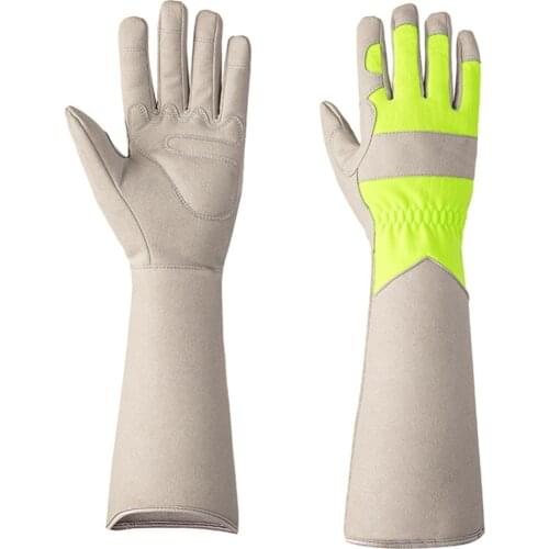 Professional Gardening Gloves Unisex Long Work Gloves Cutting Thorn Proof With Long Cuff Forearm Protection For Flower Planting