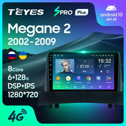 TEYES SPRO Plus For Renault Megane 2 2002 - 2009 Car Radio Multimedia Video Player Navigation GPS Android 10 No 2din 2 din dvd