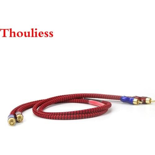 Thouliess Pair HIFI Standard100 RCA Cable Hi-end CD Amplifier Interconnect 2RCA to 2RCA Male Audio Cable
