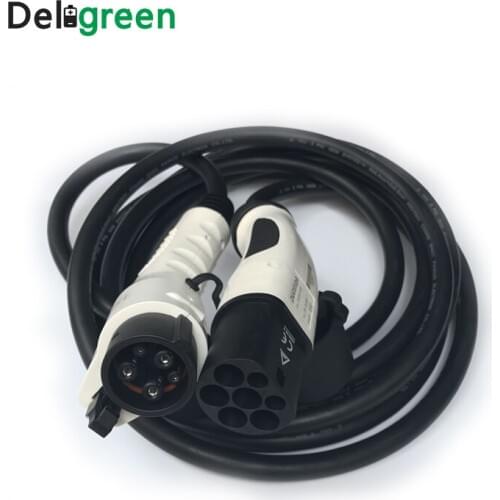 DUOSIDA 16A 32A Type 1 J1772 to Type 2 IEC62196 ev charging plug with 5M TUV/UL cables