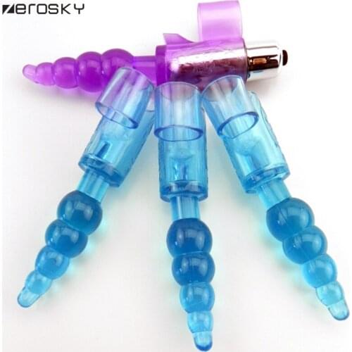 Zerosky Finger Vibrator Beads Vibrator G-spot Clitoral Vagina Nipple Stimulator Massager Sex Product Adult Sex Toys for Women