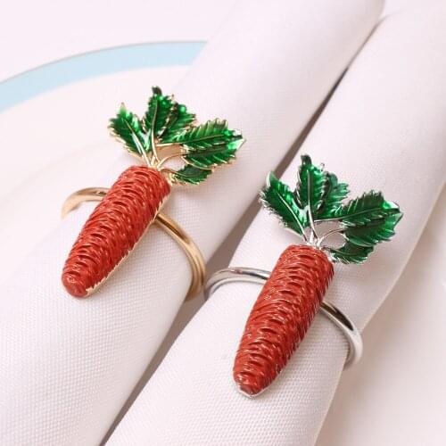 10pcs/lot Metal dripping oil new carrot napkin buckle, napkin ring, tissue ring
