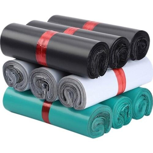 100pcs/lots Courier Bag White Black Green Express Packing Bag Storage Bags Mail Mailing Bags PE Material Self Adhesive Seal