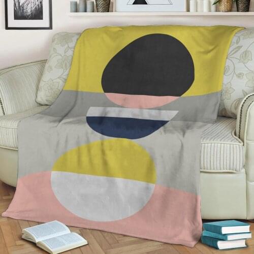 Abstract Geometric Art 354 3D Printed Velvet Plush Throw Fleece Blanket Bedspread Sherpa Blanket Home Decora