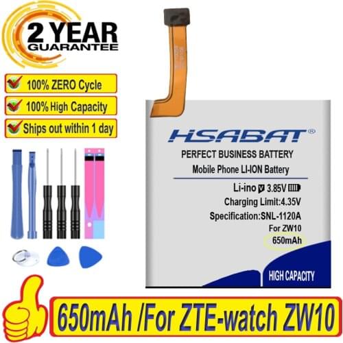 Top Brand 100% New 650mAh Li3905T44P8h302860 Battery for ZTE-watch ZW10 Batteries + free tools
