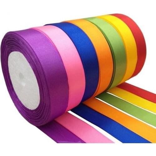 25 Yards/roll) Silk Satin Ribbons Gift Wrapping Wedding Party Decoration Christmas Supplies DIY Handmade Supplies Ribbon 2.5cm