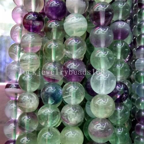 Free Shipping Fashion Jewelry 12mm Beautiful Natural Flourite Round Ball Loose Beads 15.5" FG6889