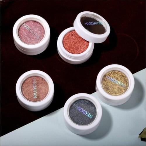 HANDAIYAN Glitter Eyeshadow Pallete Lasting Metallic Pigment Shimmer Diamond Soft Eye Cream Makeup Maquillaje Cosmetic TSLM1