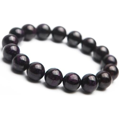 Genuine Natural Purpel Sugilite Gems Stone Crystal Round Loose Beads Women Charm Bracelet 13mm