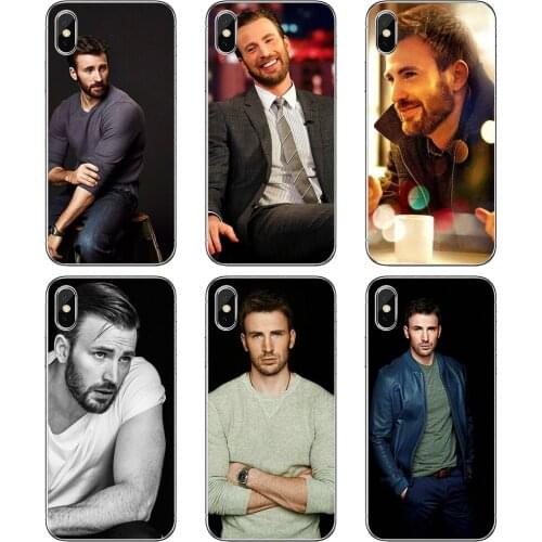 Cover For Samsung Galaxy Note 3 4 5 8 9 S3 S4 S5 Mini S6 S7 Edge S8 S9 S10 Plus Sexy-USA-Man-Chris-Evans-Captain-America