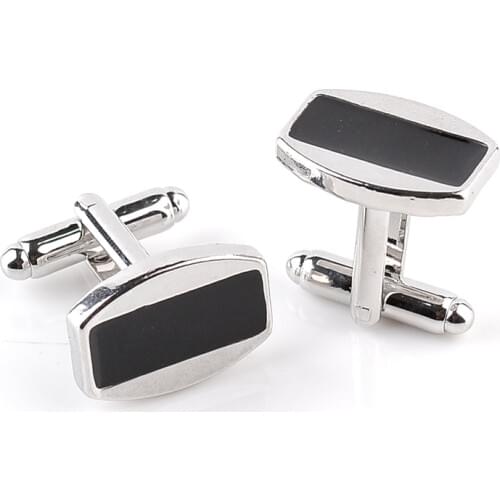 Black oval Cufflinks man Cuflink simple football shaped Cuff Button classic French shirt cuff link business cuff links gift