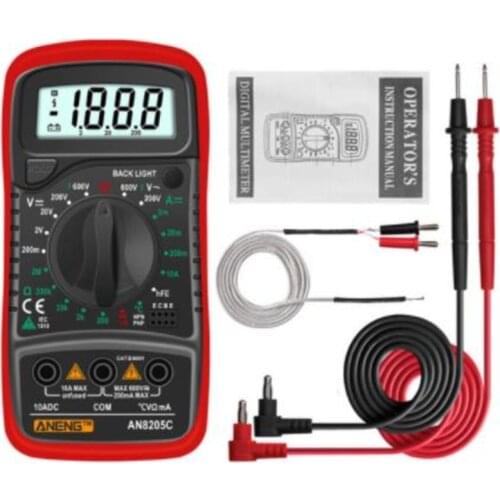 HOT ANENG AN8205C Digital Multimeter AC/DC Ammeter Volt Ohm Tester Portable Multimeter With Thermocouple LCD Backlight