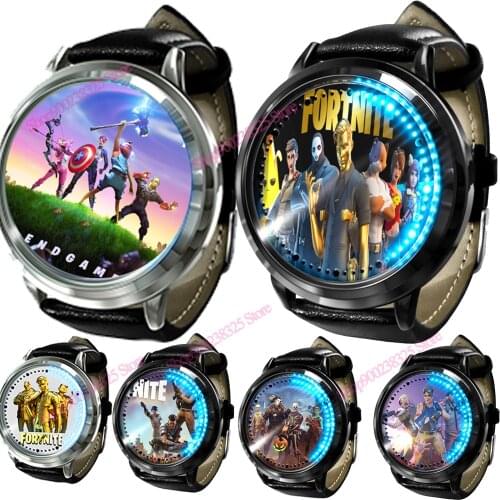 Fortnites Watches Midas Raven LED Touch Screen Watch Fashion Waterproof Quartz Wrist-watchbattle Royale Boy Men Birthday Gift