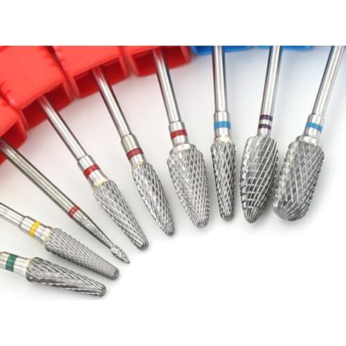 1PC Tungsten Carbide Nail Drill Bit Milling Cutters Burrs For Electric Manicure Machine Dead Skin File Nail Art Tool Accessories
