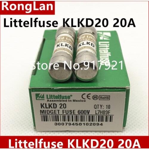 Imported Littelfuse KLKD20 600VAC/DC 1A 2A 5A 6A 8A 10A 12A 15A 20A 25A 30A 10X38--20pcs/lot