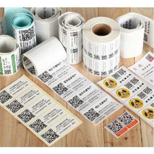 Customized roll packing CMYK printing self adhesive sticker for automatic pasting
