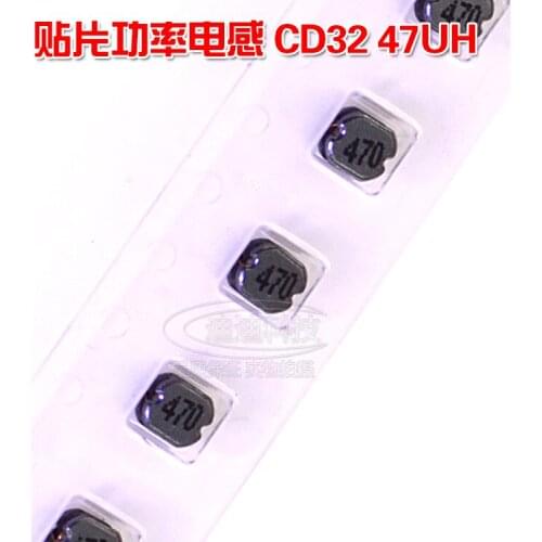 SMD Inductors CD32 47UH Screen Print 470 Wound Power Inductors Size: 3.5*3.2mm