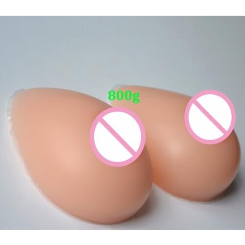1pair Artificial Silicone Breast Form Chest Enhance Prosthesis Safety Medical Material Natural Realistic 800/1000/1200/1400g