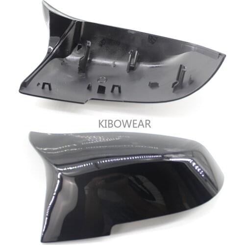 KIBOWEAR for BMW F22 F32 F35 F20 F30 X1 E84 Black Glossy Side Mirror Cover Caps ( like M3 M4 style) 1 2 3 4 series replacement