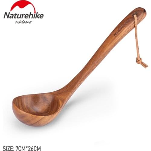 Naturehike Solid Wooden Dinnerware Spoon Set Multi-Function Cookware Outdoor Dish Bowl Tableware for Camping Hiking Picnic BBQ