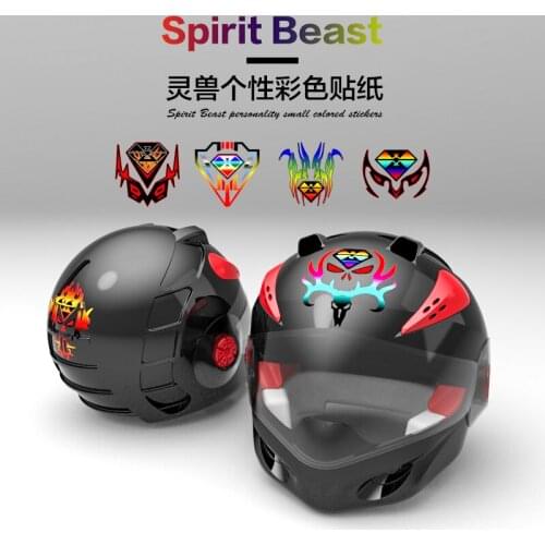 SPIRIT BEAST Motorcycle Helmet Stickers for Benelli Honda Suzuki Yamaha KTM BMW Vespa Triumph Royal Enfield Piaggio Kawasaki
