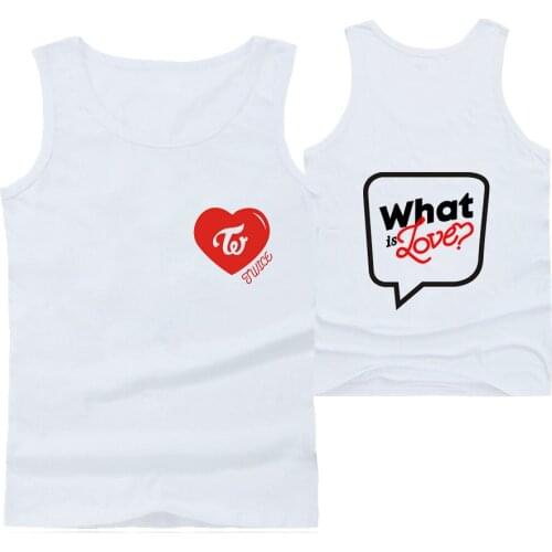 New Korean Fashion Twice Kpop Clothes Tank Tops Funny Print Summer Sleeveless Shirts Men/Women Popular Outwork Casual Clothes