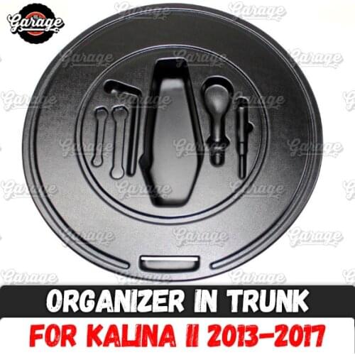 Organaizer in trunk for Lada Kalina II 2013-2017 ABS plastic trim accessories cover protective pad in luggage car styling tuning