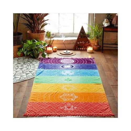 Polyester Stripes Travel Sand Beach Towel Sport Bath Towels Sqaure Summer Women Sandy Sunbath Towel Colorful Yoga Blanket Mat