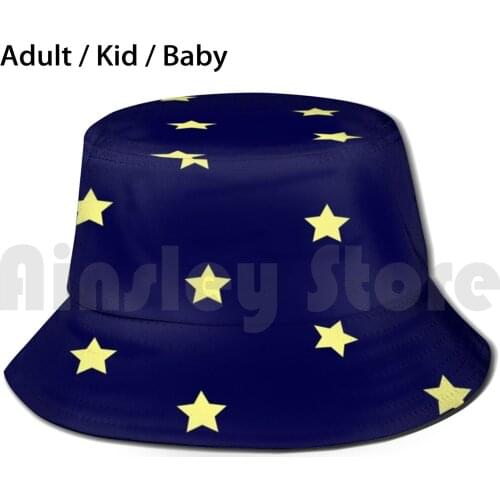 Night Stars Sun Hat Foldable UV Protection Night Star Stars Sterren Hemel Clouds Geometry Film Star Movie Symbol