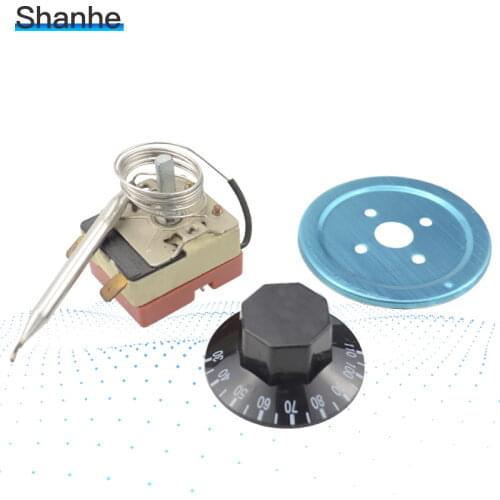 Thermostat AC220V 16A Dial Temperature Control Switch sensor for Electric Oven 30-110C Dial Specially Designed Thermocouple