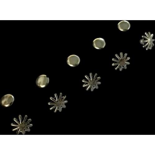30 Sets Alloy Flower Rivets Studs Spike Accessories for DIY Bags Shoes 8mm