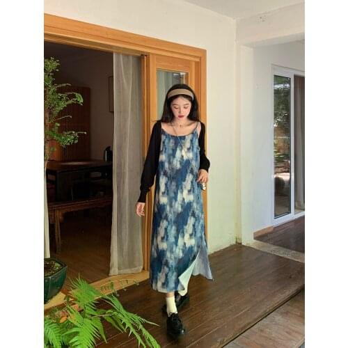 2021 Print Knit Bodycon Dress Women Green Y2K Summer Hollow Out Sexy Sleeveless Spaghetti Strap Beach Midi Dresses Party