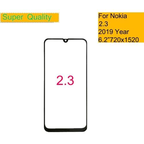 10Pcs/lot For Nokia 2.3 Touch Screen Front Glass Panel LCD Outer Display Lens TA-1211 TA-1214 TA-1206 TA-1209 Front Glass