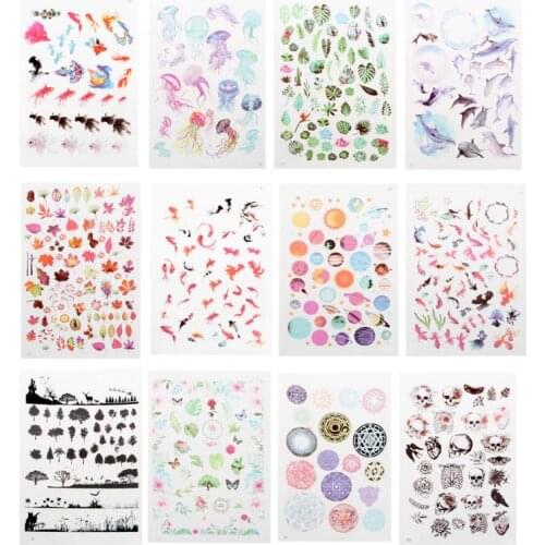 12 Sheets Goldfish Leaves DIY Epoxy Resin Fillers Jewelry Fillings Materials kit