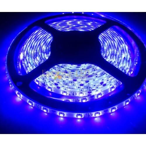2835 3528 SMD 300 Leds Ultraviolet UV 395-405nm Purple Waterproof Flexible LED Strip Light DC12V 5M/Lot Free Shipping