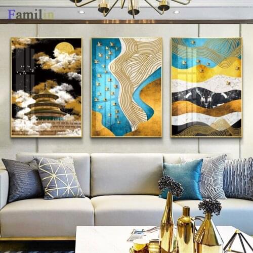 Abstract Famous Canvas Painting Red Yellow Blue Art Wall Picture For Living Room Home Decoration HD Posters And Prints