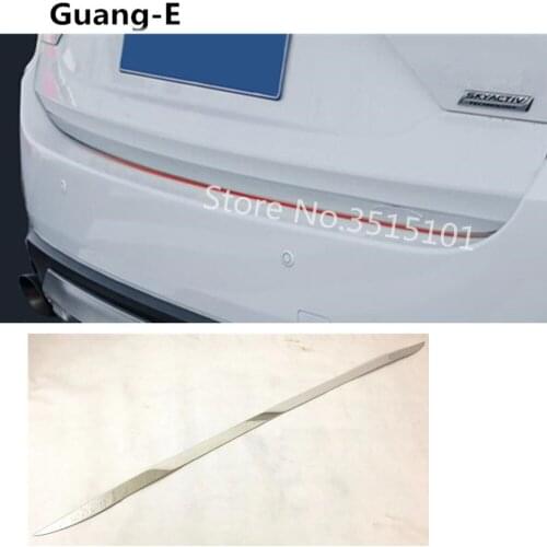 Car Stainless Steel Rear Back Door License Tailgate Bumper Frame Plate Trim Lamp Trunk 1pcs For Mazda CX-5 2017 2018 2019 2020