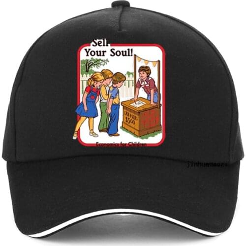 Sell Your Soul Women Print Baseball cap Fashion men Casual hip hop cap Harajuku pop Funny economics for children Women sunhat