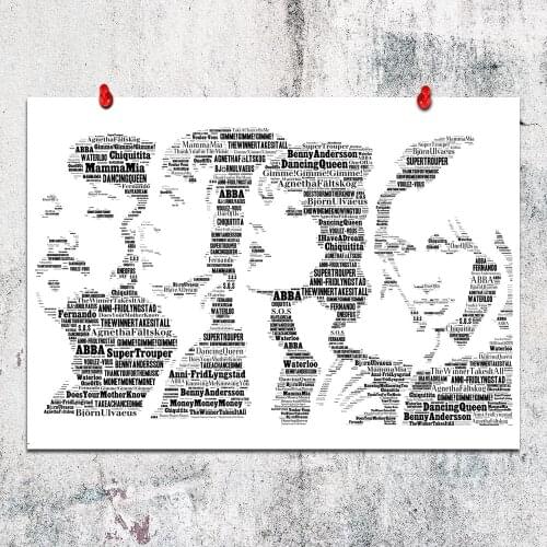 No Frame HD Printing Abba Poster Canvas Wall Art Oil Painting Living Room Decor