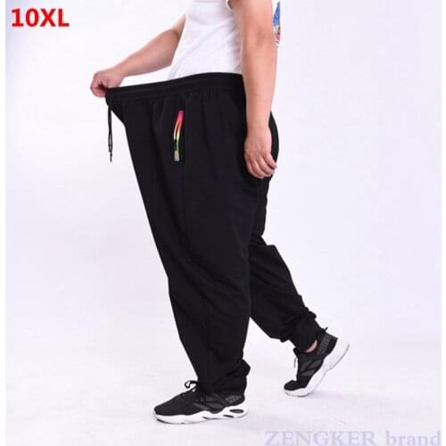 Spring new mens trousers plus size mens casual pants new mens trousers 9XL 10XL mens clothing mens fashion Sweatpants