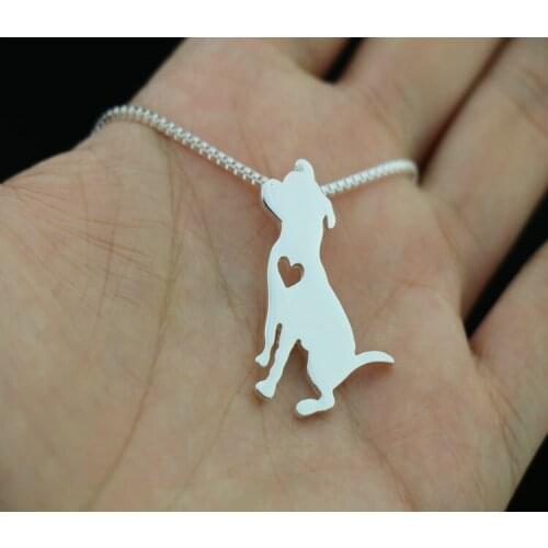 Bulldog necklace dog pendant bulldog jewelry golden colors plated