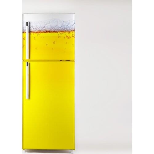 DIY Fridge Sticker Beer Refrigerator Dishwasher Door Wrap Kitchen Wallpaper Accessories Modern 3d Wall Stickers