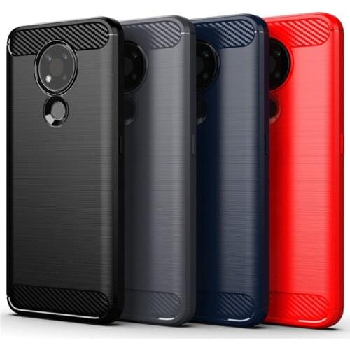 For Cover Nokia 3.4 Case For Nokia 3.4 Soft TPU Bumper Carbon Fiber Phone Case For Nokia 2.3 2.4 4.2 6.2 7.2 8.3 5.3 3.4 Fundas