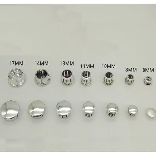 Electroplated Plastic Hole Plug Cover End Capped Sealing Head Cover Pipe Plug 20pcs
