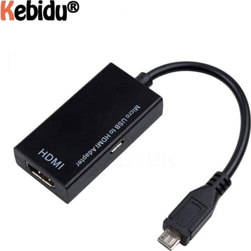 Kebidu Micro USB To HDMI-compatible 1080P HD Adapter Cable Male to Female for MHL Device HDTV Adapters For Samsung Galaxy HUAWEI
