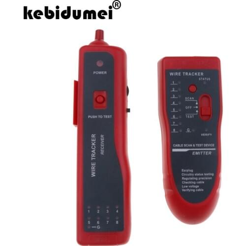 Kebidumei Portable Network Ethernet Cable Tracker UTP STP RJ45 RJ11 Cat 5 Cat 6 LAN Line Tester Telephone Wire Detector Tool Kit