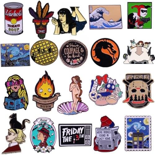 DZ760 Collection Anime Figure Hard Enamel Pin Badge Backpack Bag Collar Lapel Pins Decoration Jewelry Gifts for Friends