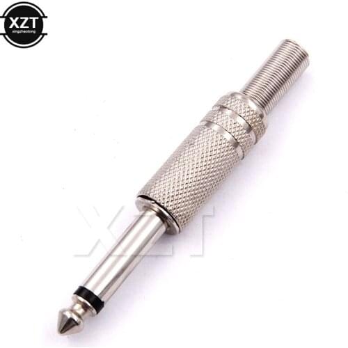 2 pcs Thicken 6.35mm 1/4" Male Mono Plug 6.35mm 6.5mm connector mono audio plug jack 6.5mm amplifier microphone plug
